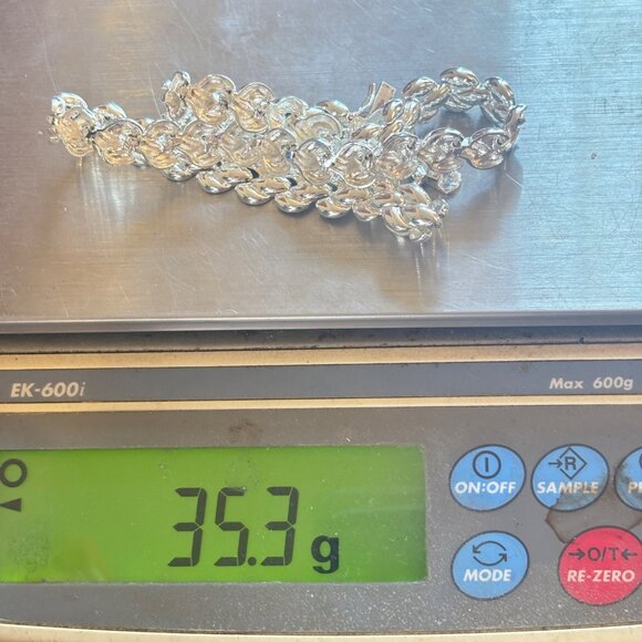 VTG Sterling Silver 925 Puffed Panther Link Chain Necklace Size 16.25" Length - Picture 14 of 14